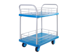 Double-Layer Plastic Hand Trolley-PLA150-T2-HL2-D