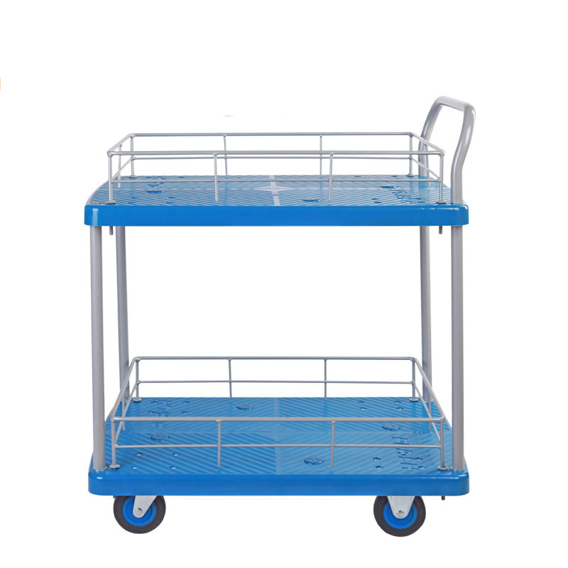 Double-Layer Plastic Hand Trolley-PLA150Y-T2-HL2-D