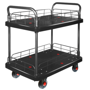 Double-Layer Plastic Hand Trolley-PLA300-T2-HL2-D