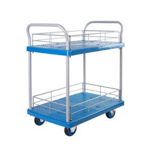 Double-Layer Plastic Hand Trolley-PLA150Y-T2-HL2-D