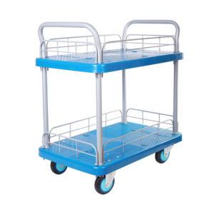 Double-Layer Plastic Hand Trolley-PLA250Y-T2-HL2-D
