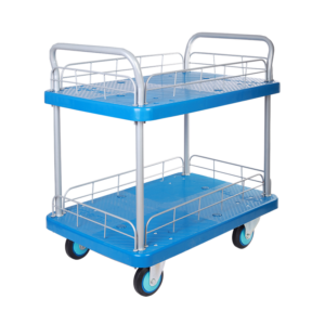 Double-Layer Plastic Hand Trolley-PLA300Y-T2-HL2-D