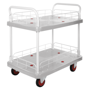 Double-Layer Plastic Hand Trolley-US300R-T2-HL2-D