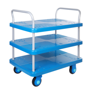 Triple-Layer Plastic Hand Trolley-PLA300-T3-D