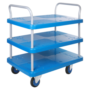 Triple-Layer Plastic Hand Trolley-US300R-T3-D