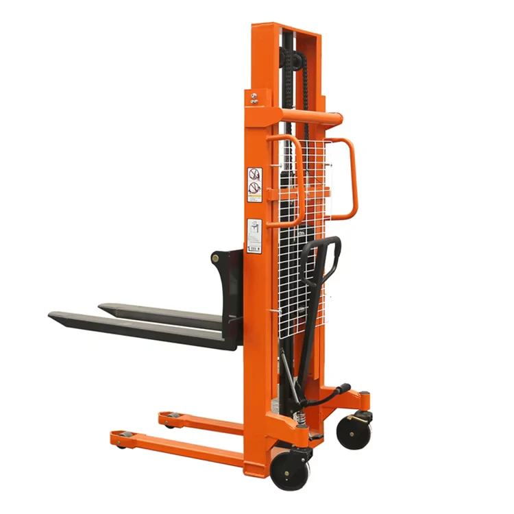 1 Ton 2.5m 3m Hand Series 2-stage Mast Manual Stacker Mini Forklift