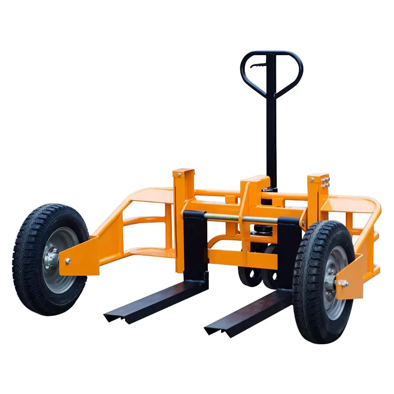 1 Ton Manual Electric Hydraulic Forklift Outdoor Off Road Mountain Pallet Truck