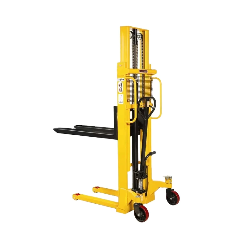 1 Ton Manual Stacker Forklift Lightweight Lifting Cart CE Certification 3m Lifting Height for Restaurant Material Handling