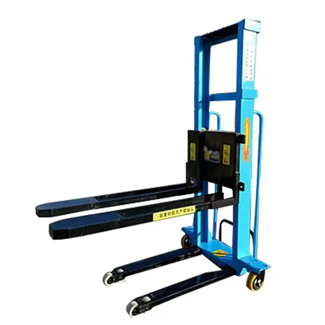 1 Ton Telescopic Electric Manual Loading Forklift Self Loading 1 Ton Manual Stacking Forklift New Condition Lifting Tool