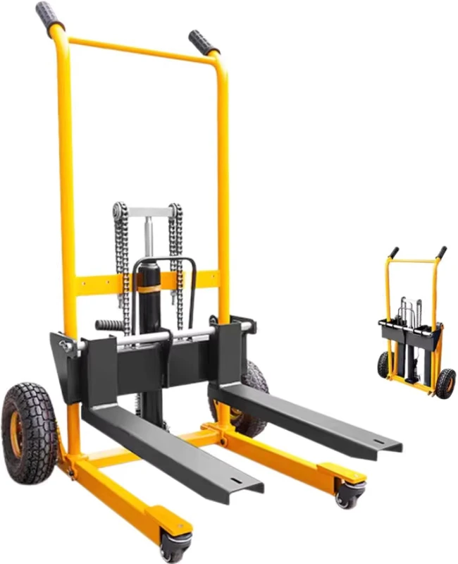 1.2M Electric Stand Pallet Truck 200kg Hydraulic Manual Stacker Forklift Strong Load Capacity Portable for Restaurant