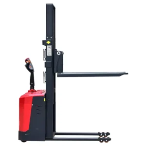 1.5 T Standing Position Electric Pallet Forklift Full Electric Pallet Stacker With Pedal