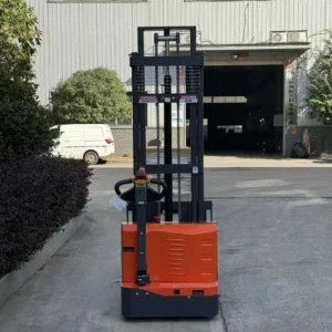 1.5 Ton 1.6m Full Electric Forklift Walk-behind Hydraulic Stacker Lifting Truck Standing Type Pallet Stacker
