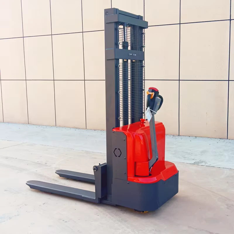 1.5 Ton Electric Stacker Forklift with Battery Powered Hydraulic Lifting System for Warehouse