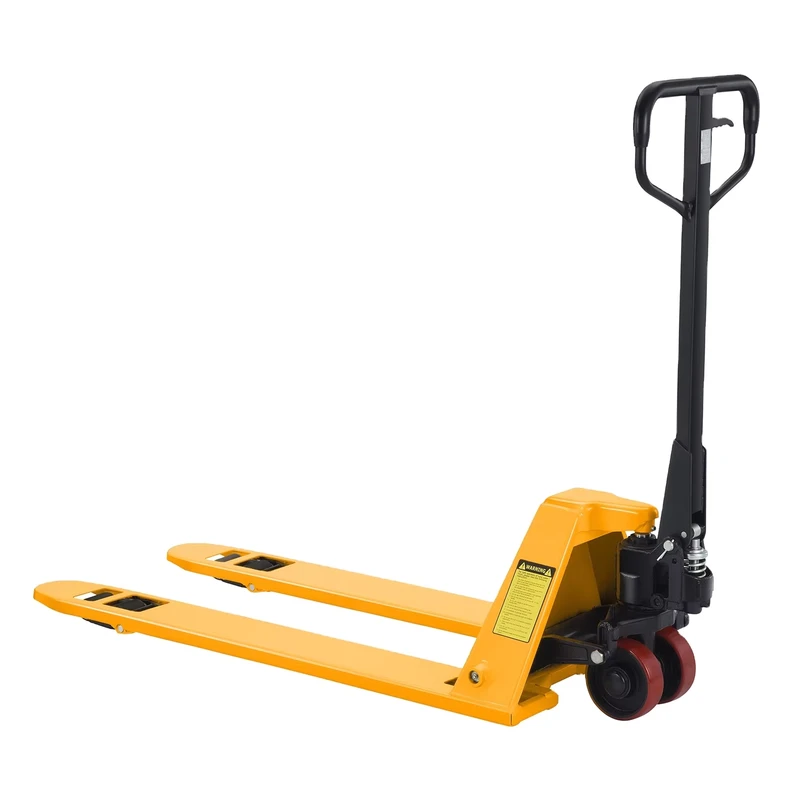 1.5Ton 3300lbs Rubber PU Wheel Hydraulic Manual Pallet Truck Thin Pallet Jack