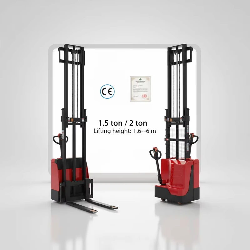 1.5ton 2Ton 2m 3m 4m Electric Stacker Semi Electric Forklift Walkie Semi Electric Self Lifting Stacker