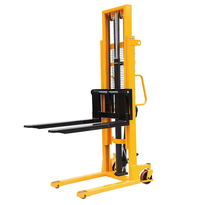 1.5ton 2ton Manual Hydraulic Stacker Stacking Machine Portable Hand Pallet Stacker Forklift Lifter