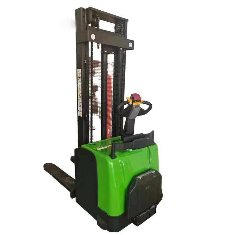 1.8 Ton Crane Easy Loading Portable Manual Stacker Forklift Electric Reach Pallet Truck Battery Stacking Machine Forklift