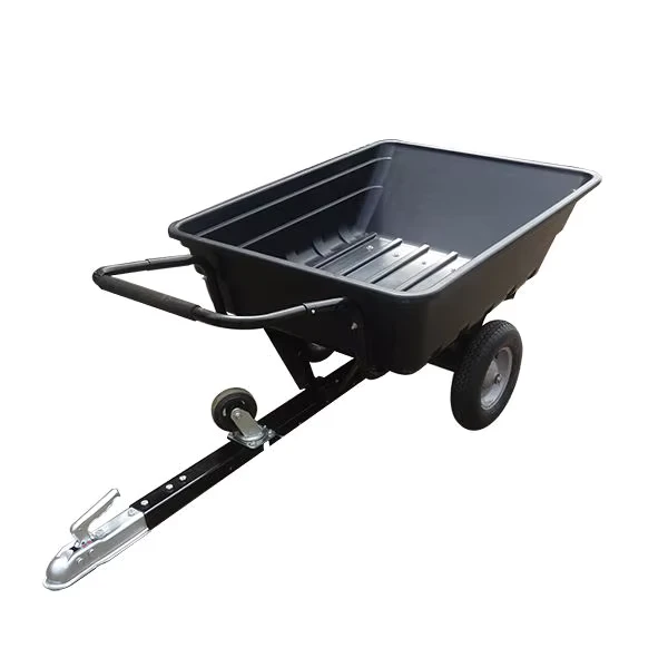 10 Cubic Feet Heavy Duty Plastic Metal Platform Utility Cart with OEM Option for Lawn Garden Tools and ATV Dump Trailer Use