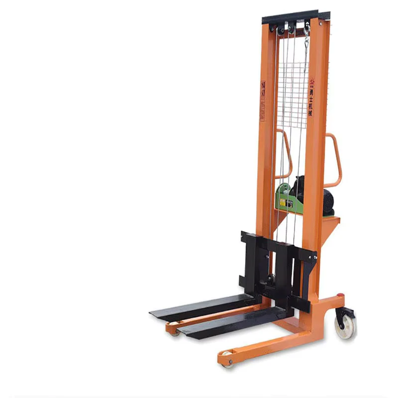1000KG 1 Ton 1.6m Height Portable Self Loading Stacker Ladder Truck Mounted Forklift Electric Forklift for Warehouse