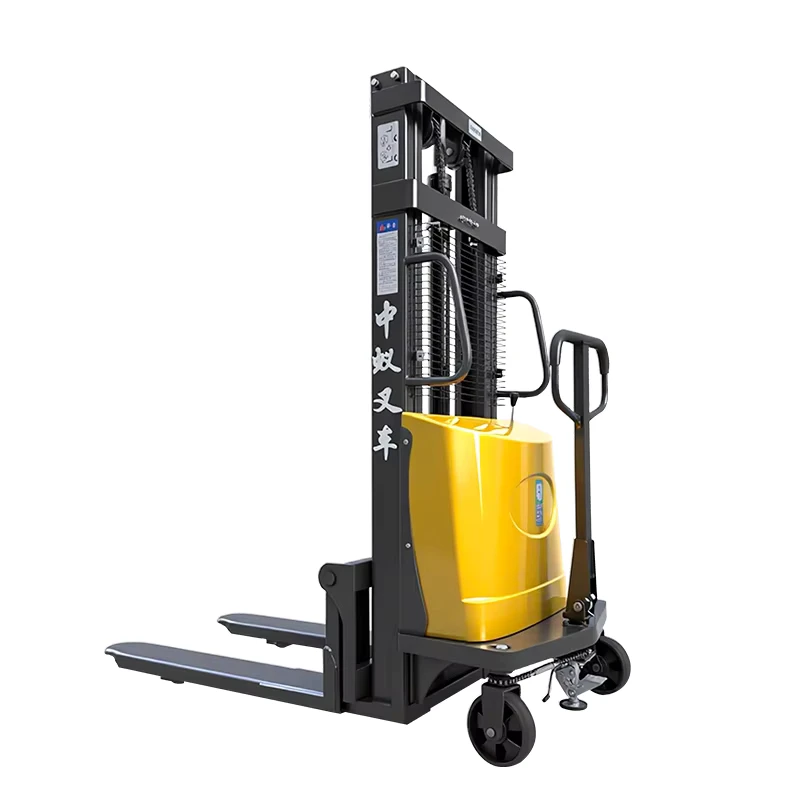 1000kg 1.5T/3M Portable Pallet Self Load Manual Forklift Semi Electric Hand Stacker Reclaimers