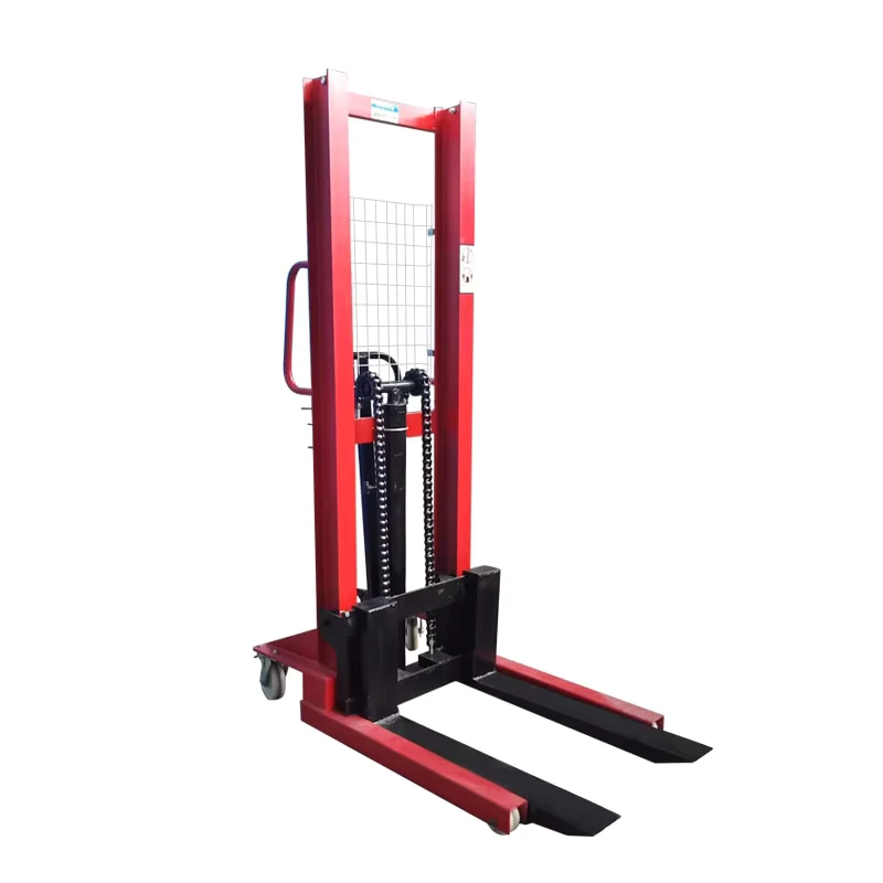 1000kg 1600mm Hydraulic Manual Hand Stacker Montacarga Forklift Pallet Stacker for Restaurant Use