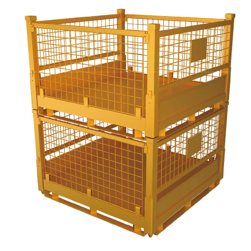 1000kg Wire Container Roll Stillage Pallet Cage Rack Steel Mesh Box