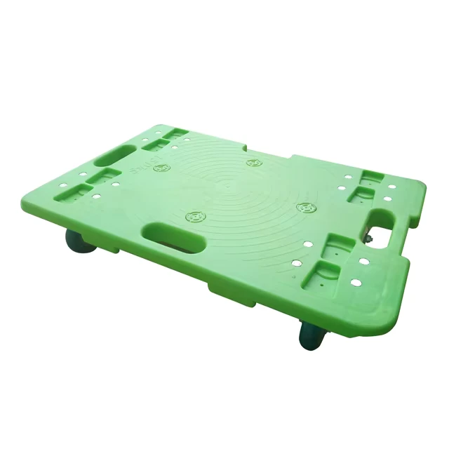 100kg Plastic Flat Trolley Plate Hand Truck with Four Wheels
