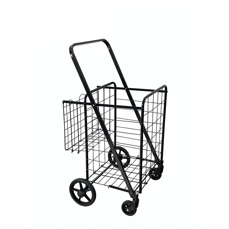 100kg Steel Industrial Lightweight Collapsible Handcart Removable Utility Tote Bag Dolly Trailer Folding Shopping Cart Wagon