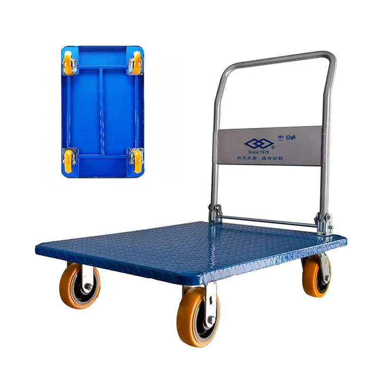 1100kg Heavy Duty Push Cart Trolley Steel Platform Easy Folding Storage Hand Trolley