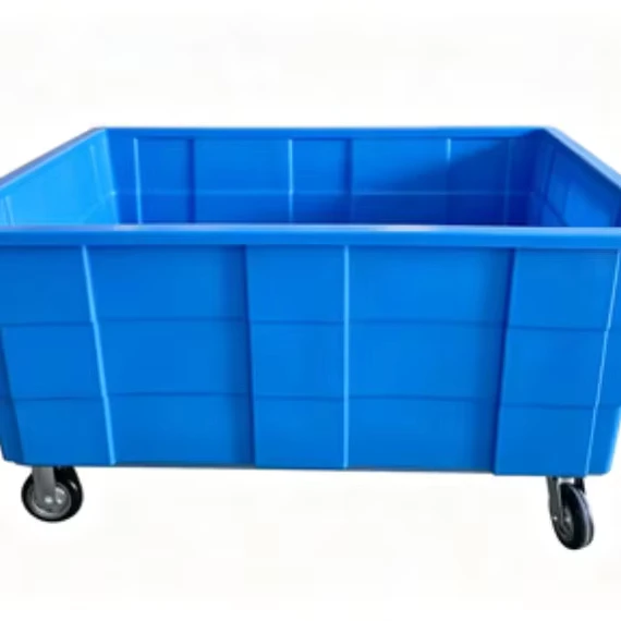 1200L Heavy Duty Plastic Laundry Trolley Cart with 500KG Load Capacity for Hotel Hospital