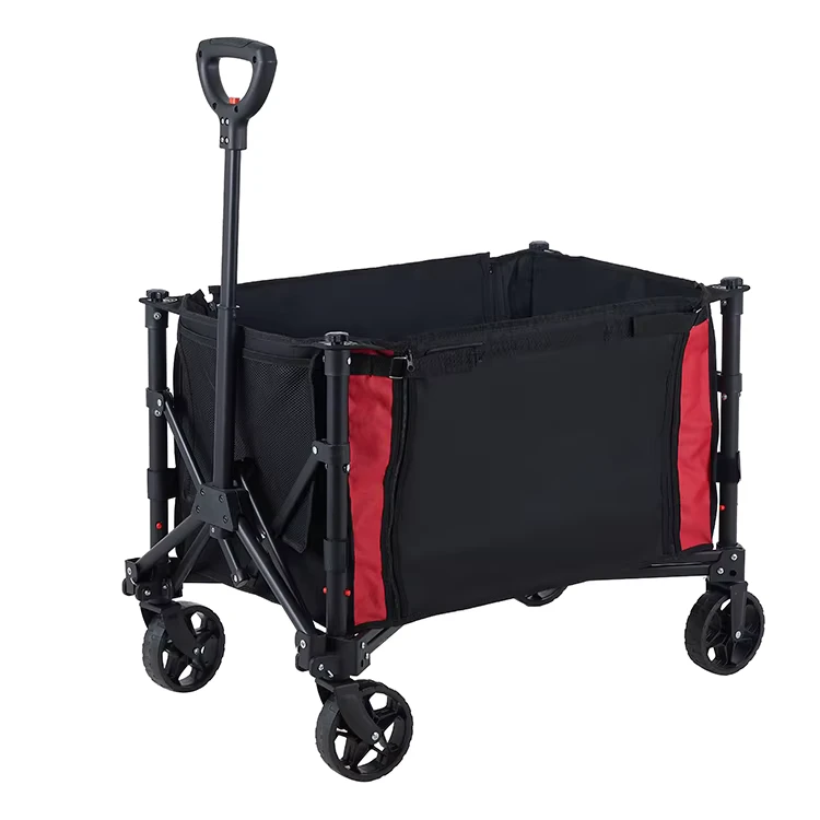 120L Carrito Plegable De Compras Collapsible Wagon Cart Mini Camping Wagon Cart