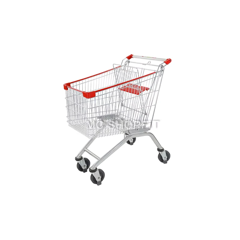 125L Euro Style Supermarket Shopping Cart Steel Shopping Trolley