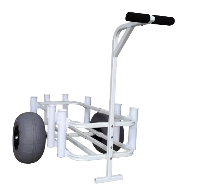 13 Inch PU Balloon Wheel Beach Fishing Cart 300LBS Capacity Marine Sand Wagon for Camping Kayak Hauling
