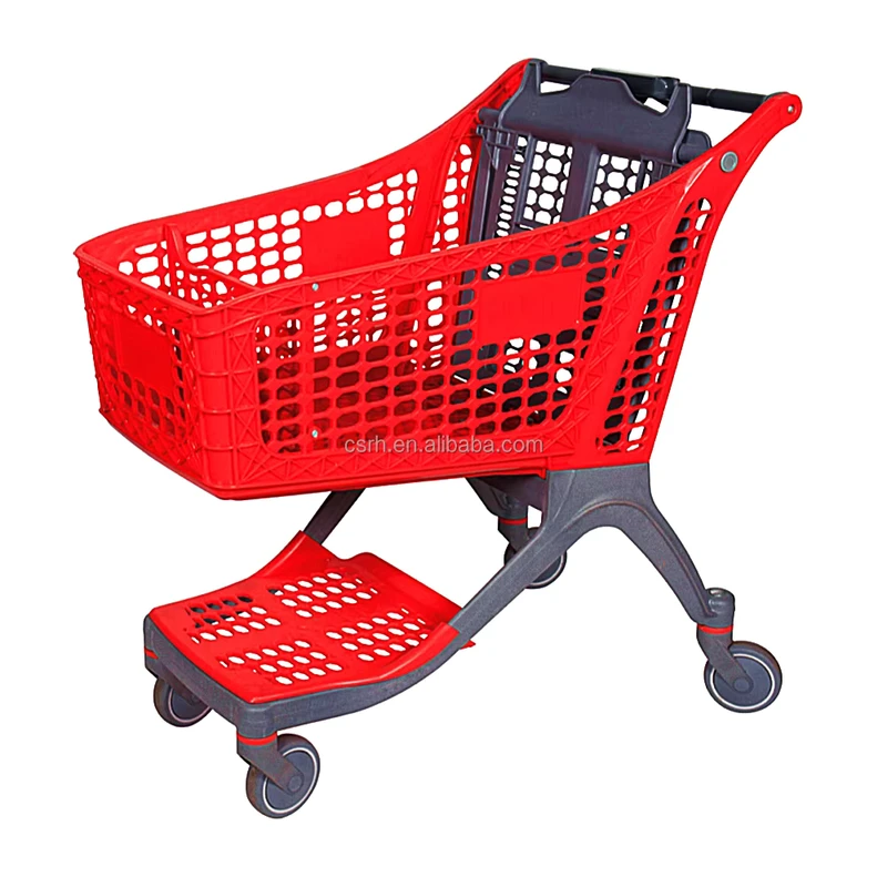 135L RH-SLC135L Supermarket Plastic Grocery Cart Supermarket Plastic Shopping Trolley