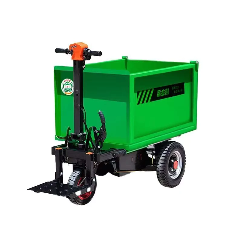 1500W Electric Wheelbarrow 2205lbs Powered Utility Cart with Seat and Standing Platform for Garden Farm Construction