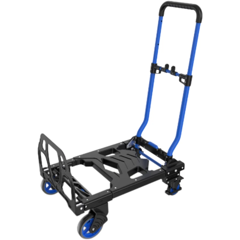 150KG 75KG Heavy Duty 2 in 1 Loading Steel Hand Truck Foldable Cart