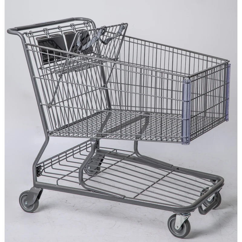 150L 210L 275L Customizable Size Supermarket Market Hand Trolley Shopping Carts