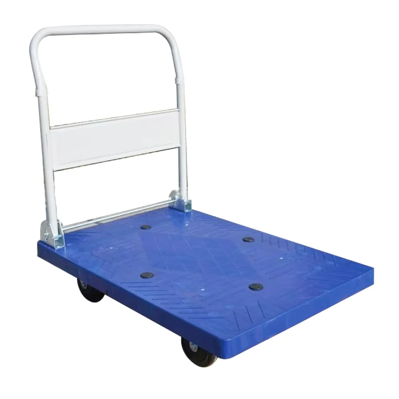 150kg 300kg Load Industrial Plastic Heavy Duty Foldable Platform Hand Trolley Cart Truck