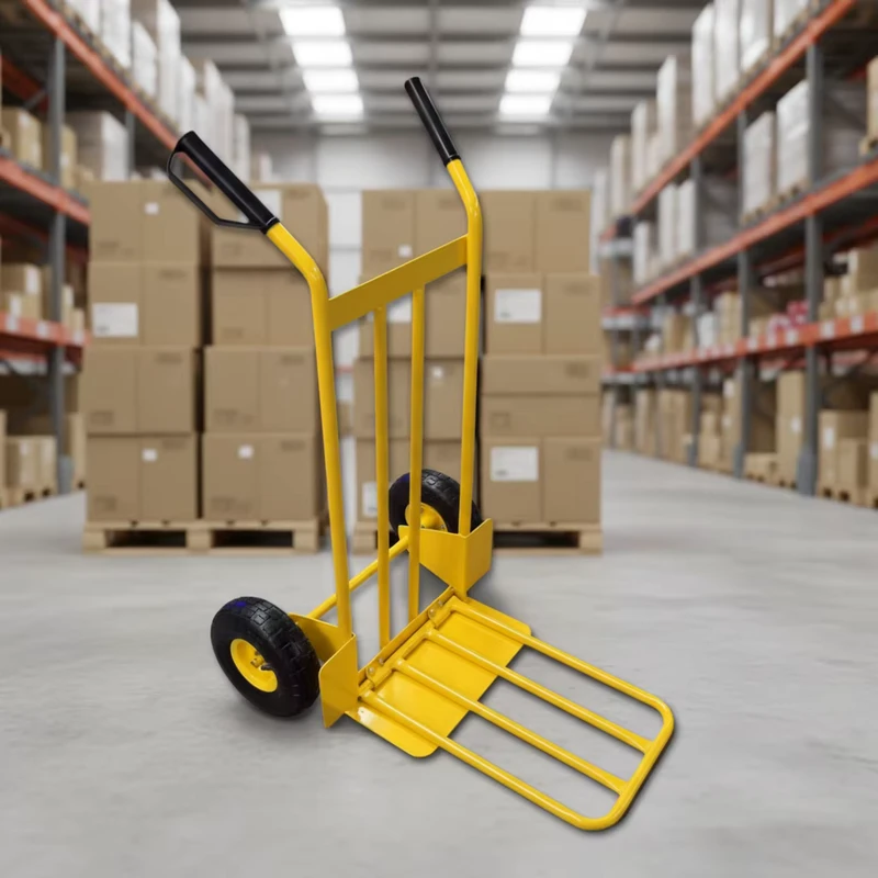 150kg Heavy Duty Stainless Steel 2 Wheel Trolley Moving Cart Hand Truck with Folding Plate for Industrial Tools and OEM Storage