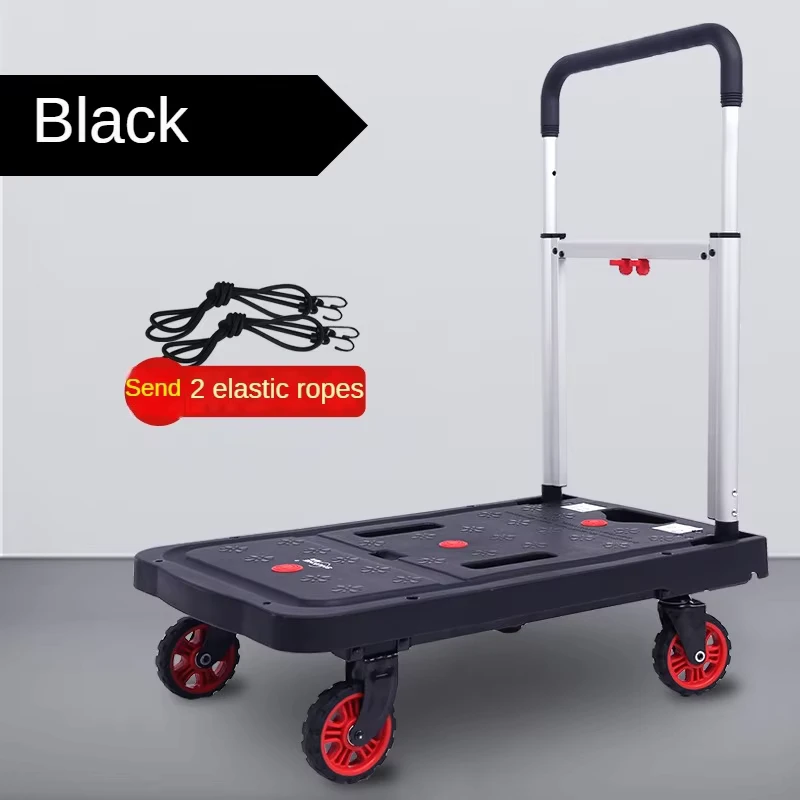 150kgs Heavy Duty Compact Steel Platform Flatbed Portable Retractable Four Wheels Dolly Folding Luggage Hand Trolley Cart Truck