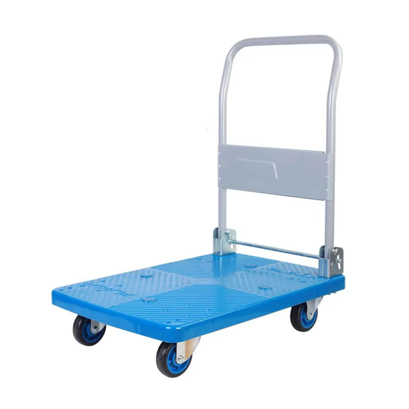 150kgs Plastic Platform Truck Push Hand Trolley Cart US150P DX