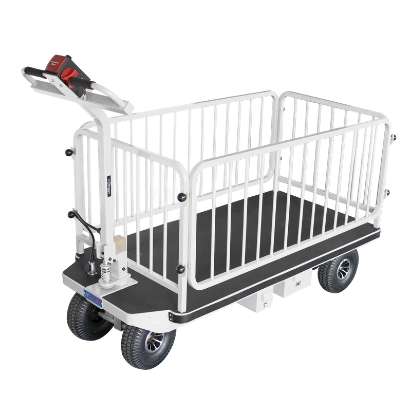 1600*790mm Large Platform Electric Trolley Foldable Design 1845x790x1360mm Overall Size Heavy Duty Industrial Logistics OEM