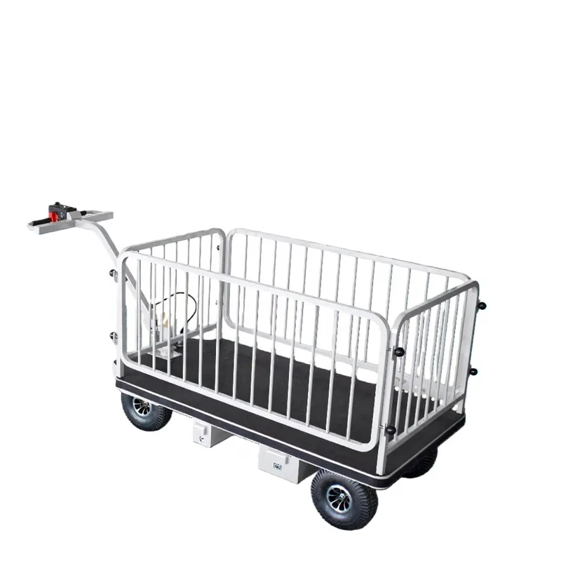 1600*790mm Large Platform Electric Trolley Foldable Design 1845x790x1360mm Overall Size Heavy Duty Industrial Logistics OEM