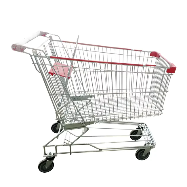 180L Large Storage Supermarket Shopping Trolley Cart