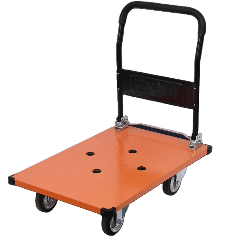 180kg 400kg Load Industrial Plastic Heavy Duty Foldable Platform Hand Trolley Cart Truck