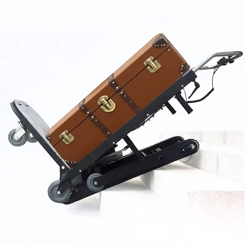 180kg Four Wheel Roll Container Hand Trolley for Transportation Forklift Electric Crawler Step Stair Climber Machine