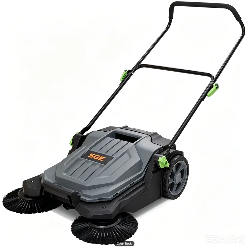 18L Walk Behind Household Floor Sweeper Machine Hand Push Road Dust Cart Floor Sweeper