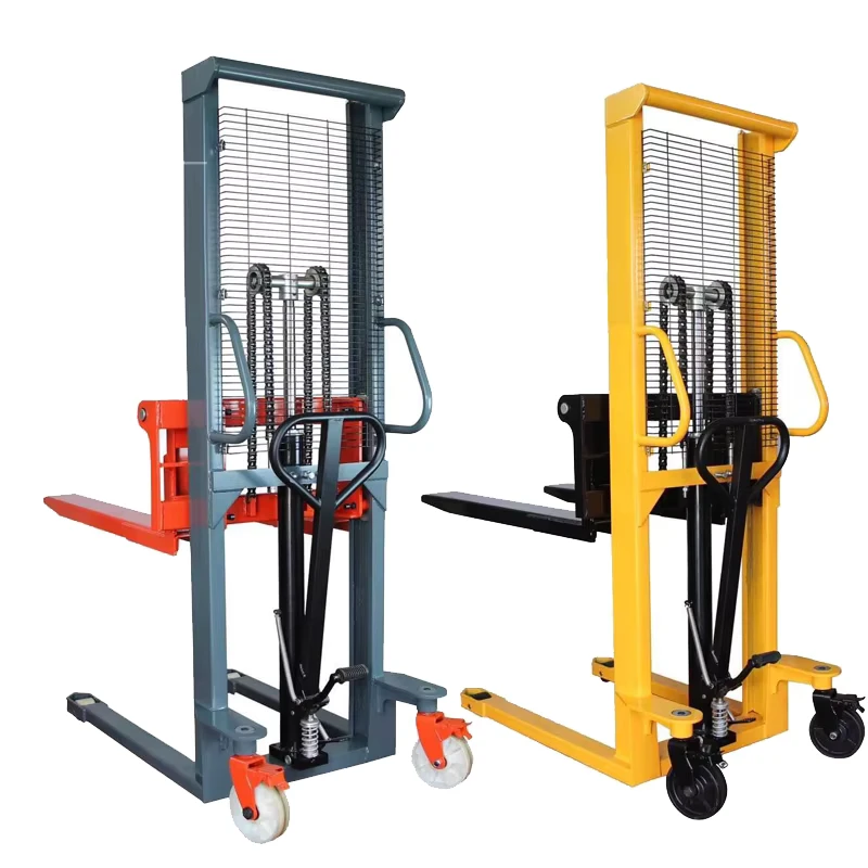 1T 1.5T 2T 3T 1.6M 2M 2.5M Hydraulic Hand Pallet Stacker Forklifts Truck Manual 1.6m Lifting Height Manual Load Lift