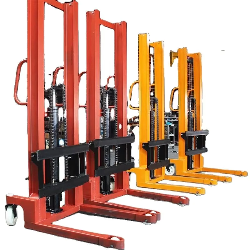 1T 2T Hydraulic Manual Pallet Stacker 100Okg 2000kg Capacity 1.6m Forklifts