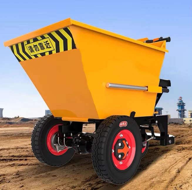 1T Electric Engineering Dumper Tricycle Battery Powered Self Dumping Cart For Construction Site Material Transport